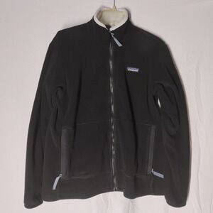 Patagonia Synchilla Fleece Jacket Womens Large Black Full Zip Gorpcore Flawed